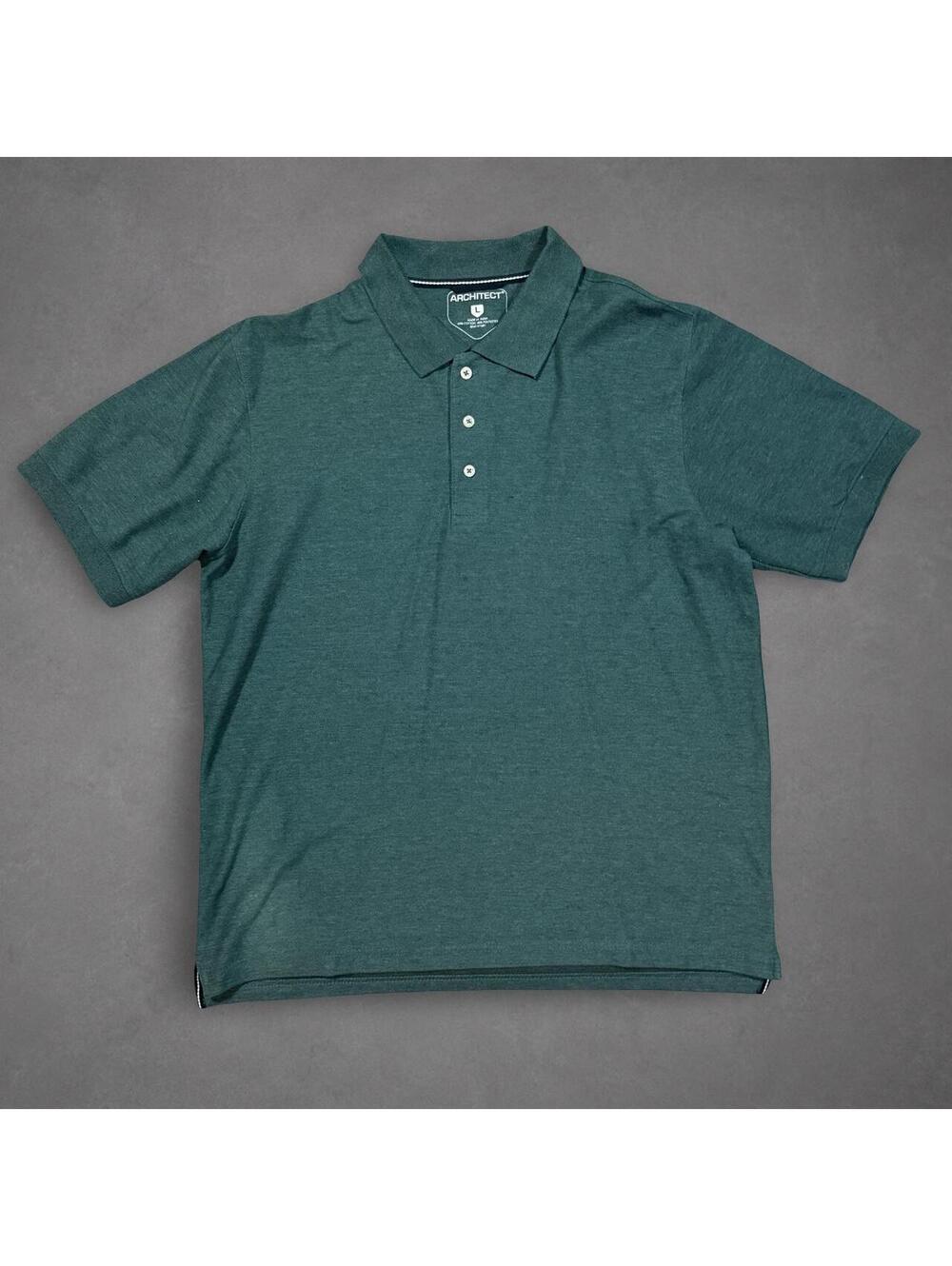 Architect Green Heather Polo Shirt Size Large